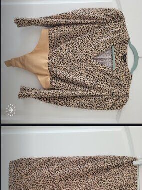 AFRM leopard skirt set